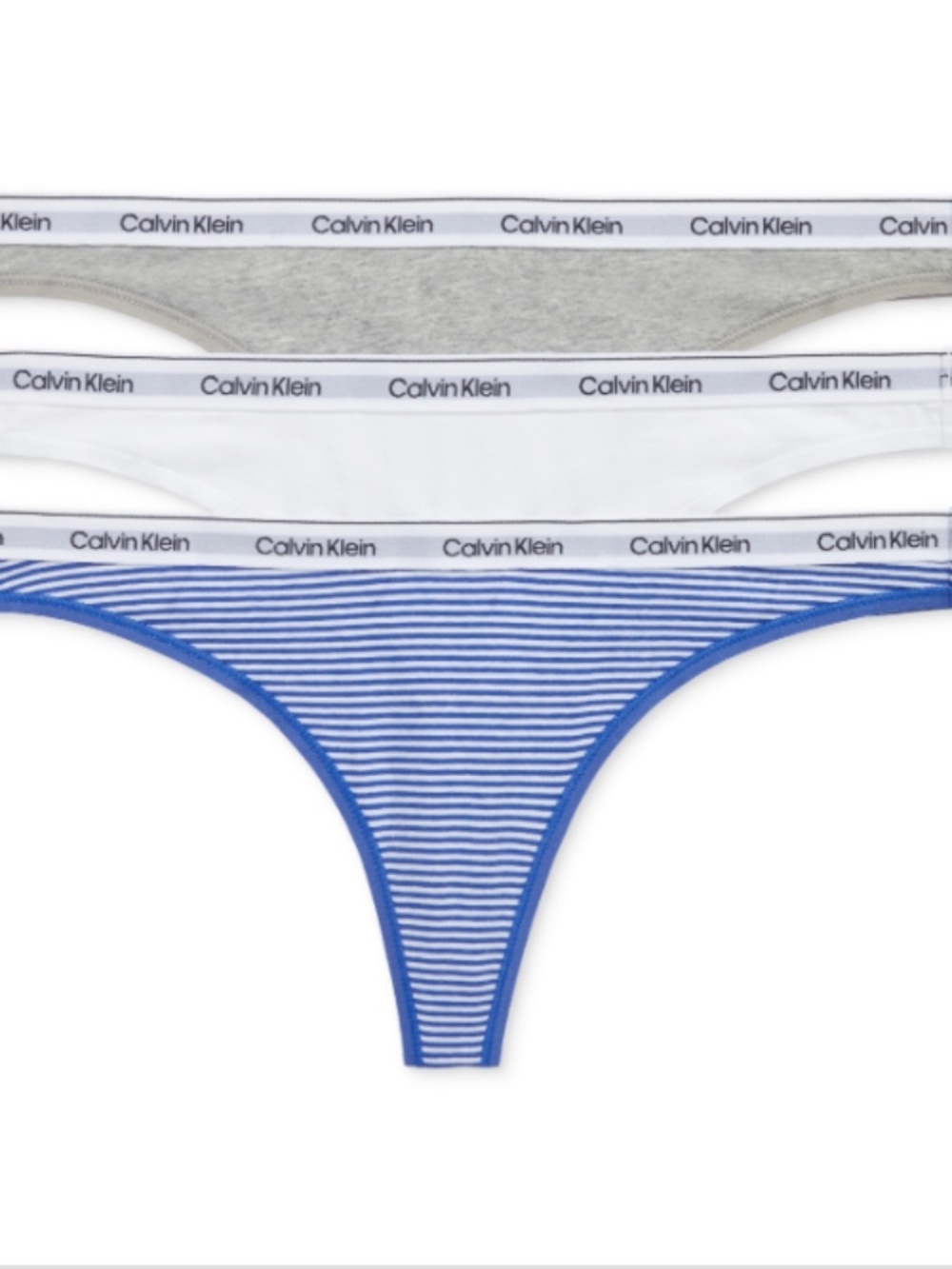 NWT M  Calvin Klein Women's 3-Pk. Modern Logo Low-Rise Thong